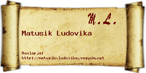 Matusik Ludovika névjegykártya